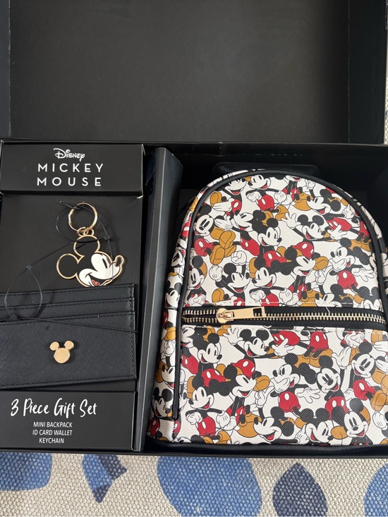 Disney Handbags - Disney Mickey Mouse Multicolor Mini Backpack Gift Set - Black, Red, Cream, Tan